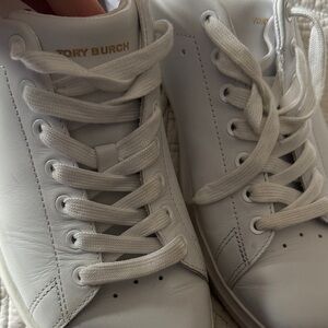 Tory Burch White Leather Sneakers